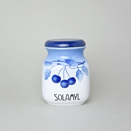 Dóza 0,6 l, Thun 1794, karlovarský porcelán, BLUE CHERRY