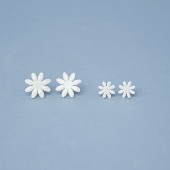 Earrings: Daisy 1 cm, Porcelain Jewels Studio Mallys