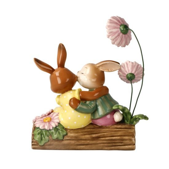 Figurine Kissing Rabbits 14.5 / 6.5 / 16cm, stoneware, Goebel