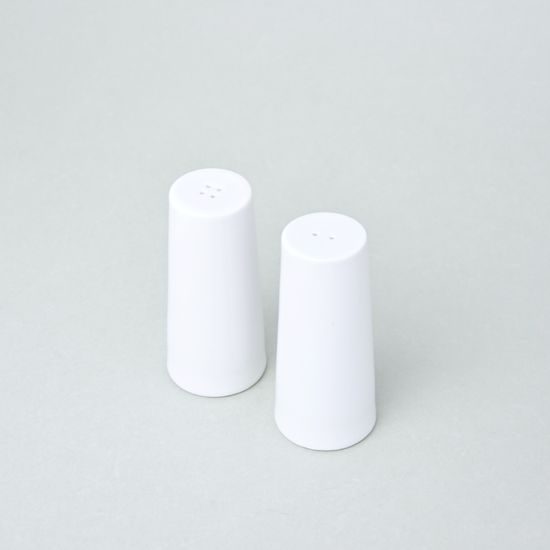 Bohemia White, Salt shaker 100 mm, design Pelcl, Český porcelán
