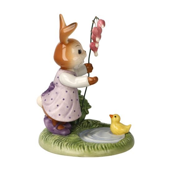 Rabbit figurine with a pond 10 / 10.5 / 13cm, stoneware, Goebel
