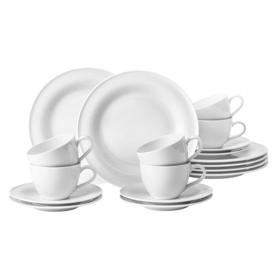 Coffee set 18 pcs., Beat white, Seltmann Porcelain