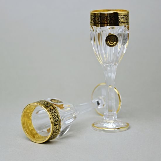 Astra Gold: Liqueur (shot) 50 ml footed, 1 pcs., Safari crystal, Lilit and Leo Golden Black decor