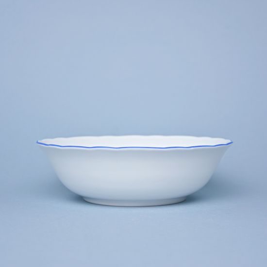 Bowl 21 cm, White with blue line, Cesky porcelan a.s.