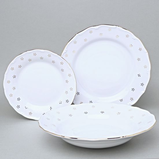 Talířová sada pro 4 osoby, Verona zlatá Valbella, G. Benedikt