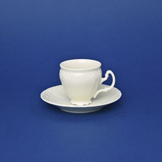 Šálek a podšálek Espresso 75 ml / 12 cm, Thun 1794, karlovarský porcelán, BERNADOTTE ivory