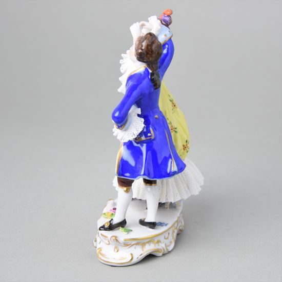 Dancing Couple, 16 x 7 x 13 cm, Porcelain Figures Gläserne Porzellanmanufaktur