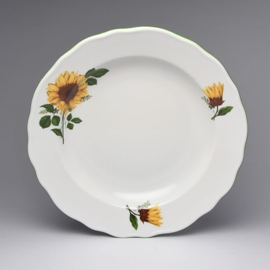 Plate 24 cm - deep, Sunflower, Český porcelán a.s.
