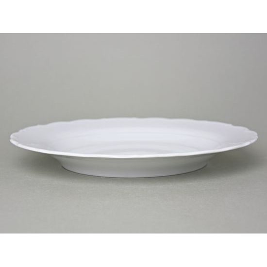 Dish round flat 31 cm, Verona (Ofelie) white, Moritz Zdekauer 1810