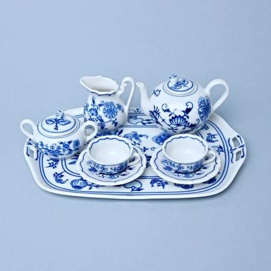 Tea set mini 8 pieces, Original Blue Onion Pattern