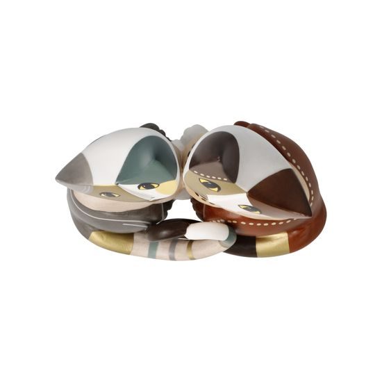 Kočky Mira a Mio, 12 / 7 / 14 cm, porcelán, R. Wachtmeister, Kočky Goebel