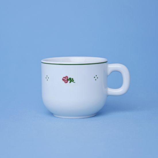 Cup 180 ml, red flowers + green, Benedikt 1882