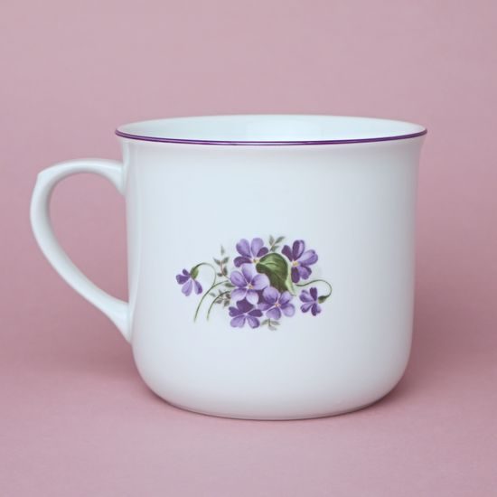Hrnek Vařák 650 ml, fialky, Český porcelán a.s.