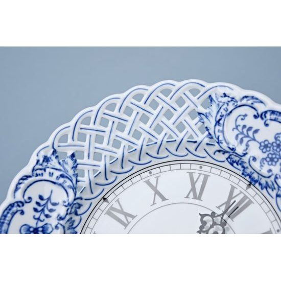 Hodiny prolamované 24 cm se strojkem, Cibulák, originální z Dubí