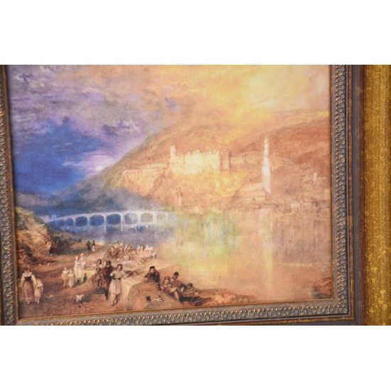 Picture 35 x 31 cm, porcelain, Heidelberg-Sunset, William Turner, Seltmann - Tettau