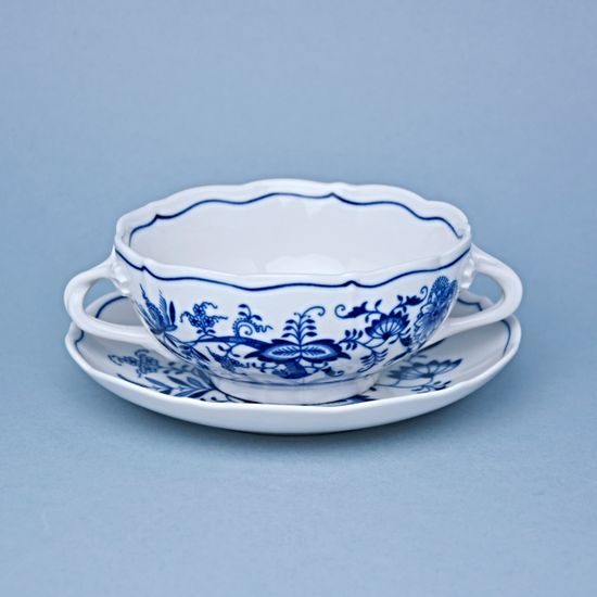 KVARTA: Soup cup + saucer 250 ml / 17,5 cm, Cibulák, originální z Dubí (4.j.)