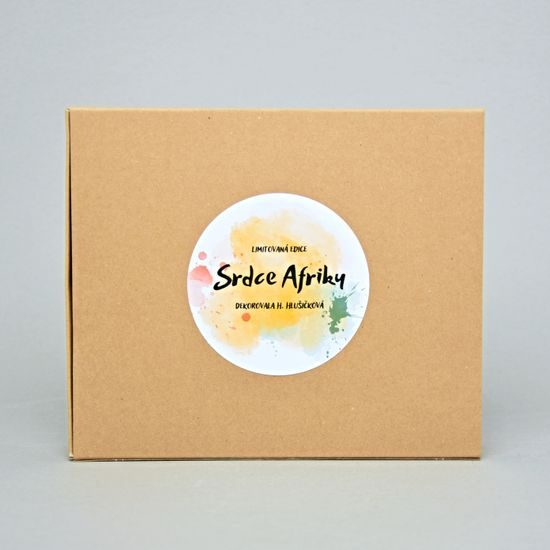 Miska Srdce Afriky - Lví rodinka, 16 x 15,5 cm, Extra limitovaná edice 5 ks, Dekor Helena Hlušičková (2)