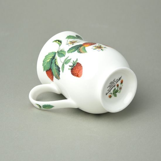 Alpine strawberry: Mug Eleanor 320 ml, english fine bone china, Roy Kirkham