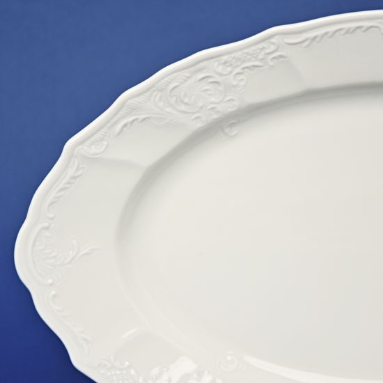 Dish oval 34 cm, Thun 1794 Carlsbad porcelain, BERNADOTTE ivory