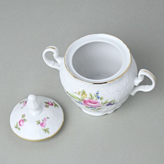 Sugar bowl 0,3 l, Thun 1794 Carlsbad porcelain, BERNADOTTE Meissen Rose