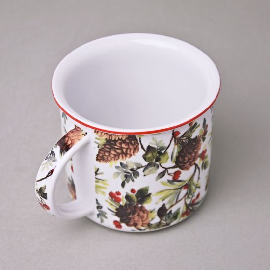 Hrnek Tina Fantazie, Šišky a Hloh, 380 ml, velký, Český porcelán a.s.