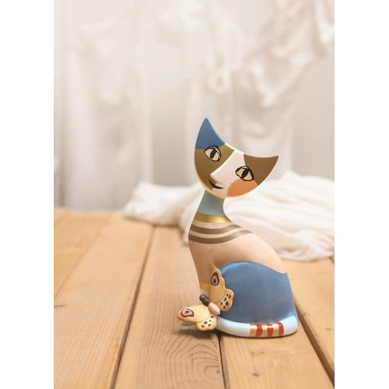 Cat Livia 9 / 7.5 / 17cm, biscuit china, Cats Goebel R. Wachtmeister