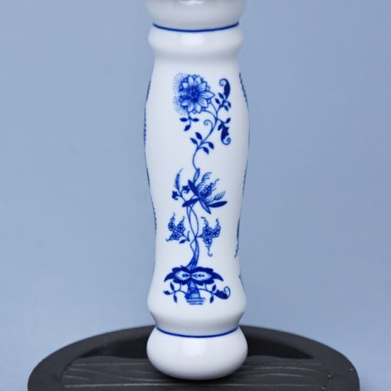 Krbový svícen chalupářský 29 cm (porcelán + železo), Cibulák, originální z Dubí