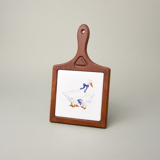 Board decorative SQUARE 13,5 x 23 cm, Goose decor