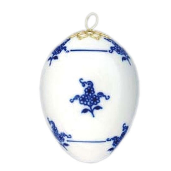 Eastern egg 5,6 x 7,5 cm, Original Blue Onion Pattern