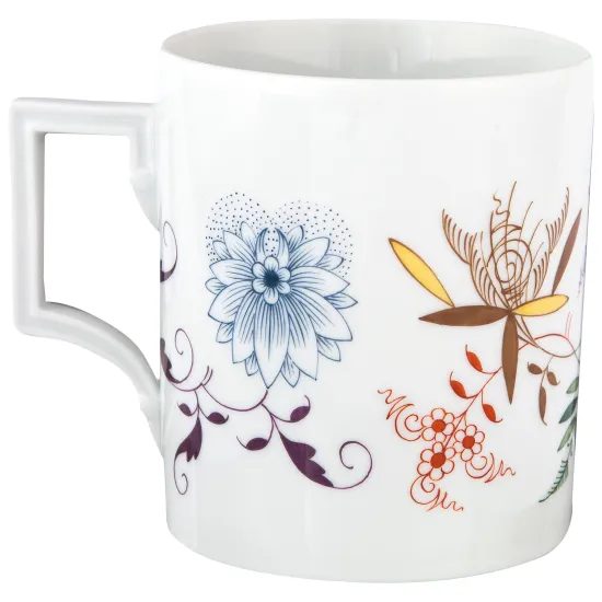 Hrnek Henkel 89 mm 0,25 l, pravý barevný cibulák, Míšeňský porcelán