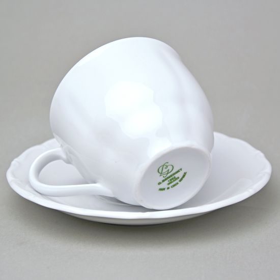 Verona white: Cup 190 ml + saucer 150 mm, G. Benedikt 1882, bottom sign