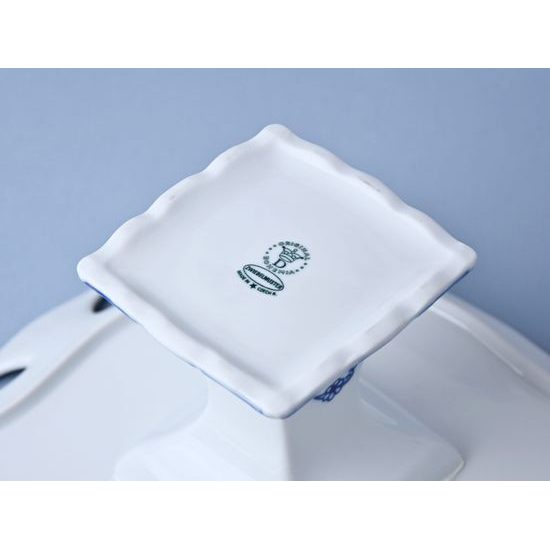 Platter Aida 30 x 25 cm on stand, Original Blue Onion Pattern