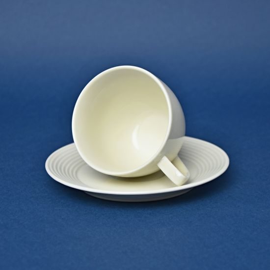 Šálek káva 140 ml + podšálek 135 mm, Lea ivory, Thun karlovarský porcelán