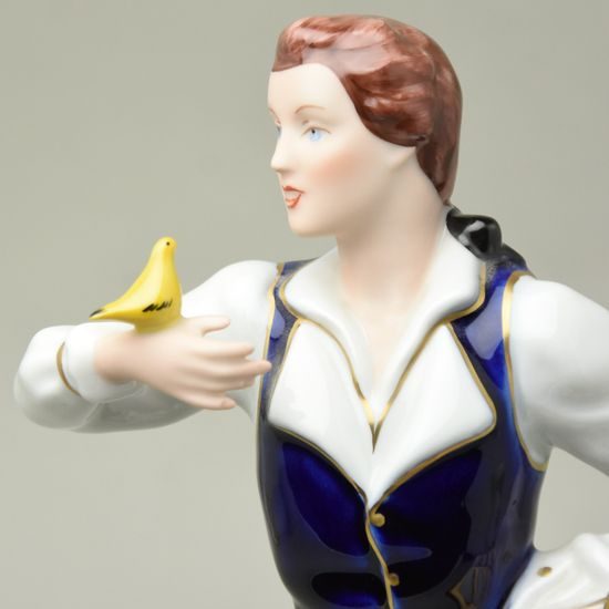 Ptáčník 28 cm, Isis, Porcelánové figurky Duchcov