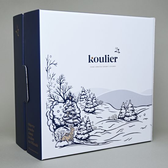 ADVENT CALENDAR with Christmas tree decorations, Holly, Czech Christmas decorations KOULIER