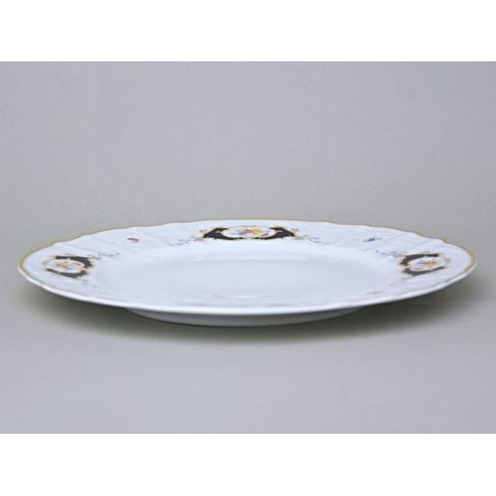 Talíř mělký 27 cm, Thun 1794, karlovarský porcelán, BERNADOTTE erbíky