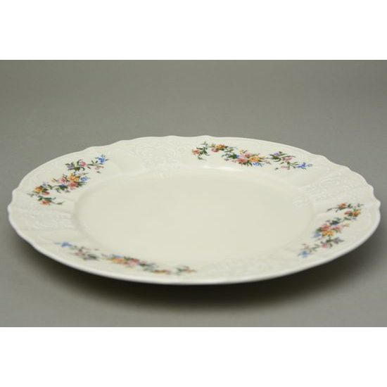 Plate dining 27 cm, Thun 1794 Carlsbad porcelain, BERNADOTTE ivory + flowers