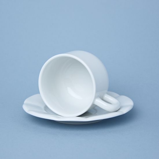 Cup 240 ml + saucer 17 cm, Benedikt white, G. Benedikt 1882