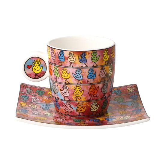 Demitasse We are the Birds 100ml, fine bone china, J. Rizzi, Goebel