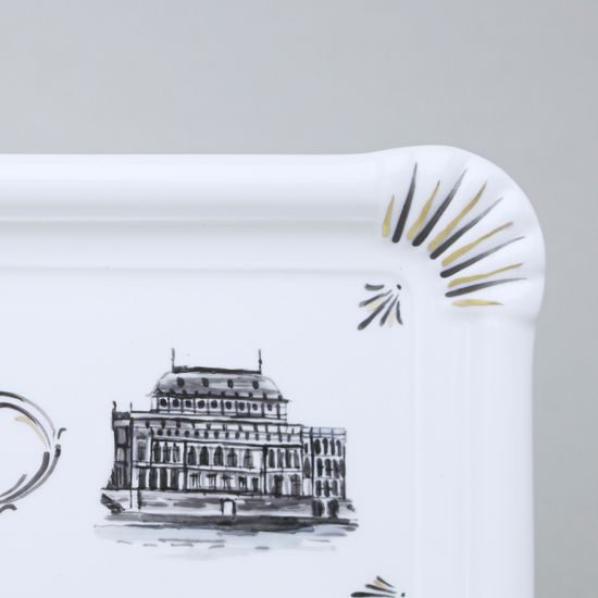 Porcelain Tray with Prague Motifs (Decor No. 1), Vilém Janoušek, Český porcelán a.s.