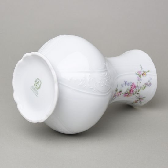 Vase 23 cm, Thun 1794, karlovarský porcelán, BERNADOTTE climbing rose