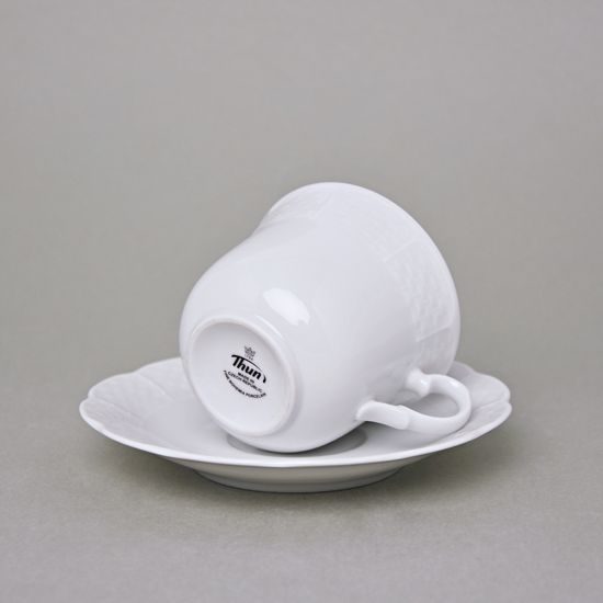 Cup 140 ml and saucer 135 mm, Thun 1794, karlovarský porcelán, NATÁLIE white