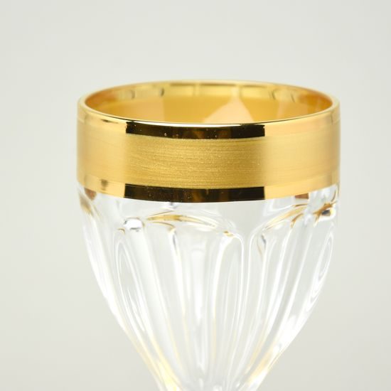 Sklenička na víno Safari 190 ml s matným zlatem, Crystalite Bohemia