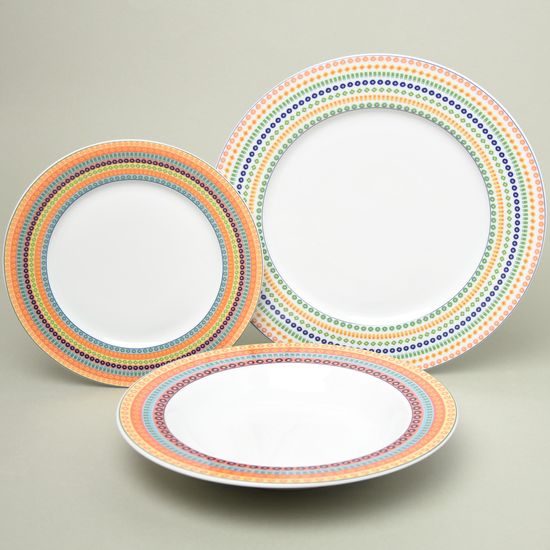 Plate set for 6 persons, Thun 1794 Carlsbad porcelain, Opal 80110