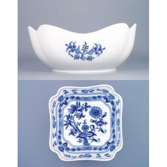 Salad dish square deep 24 cm, Original Blue Onion Pattern