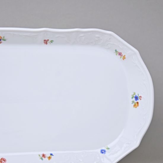 Podnos 4-hranný 37 cm, Thun 1794, karlovarský porcelán, BERNADOTTE Házenka