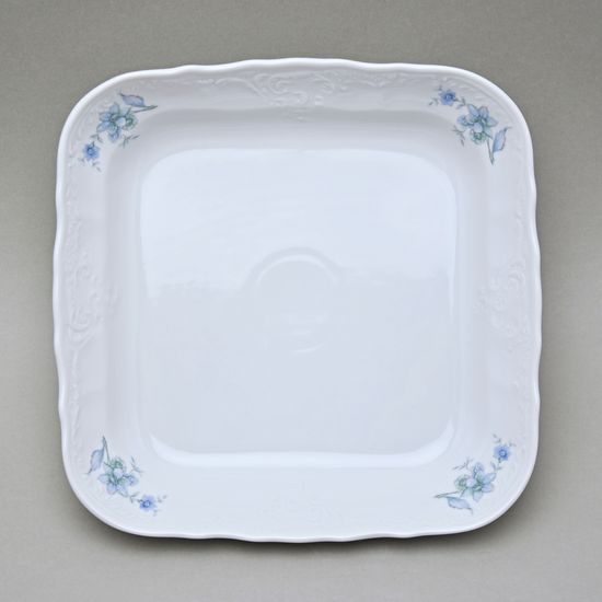 BERNADOTTE Hořec: Mísa čtyřhranná hluboká 25 cm J, Thun 1794, karlovarský porcelán