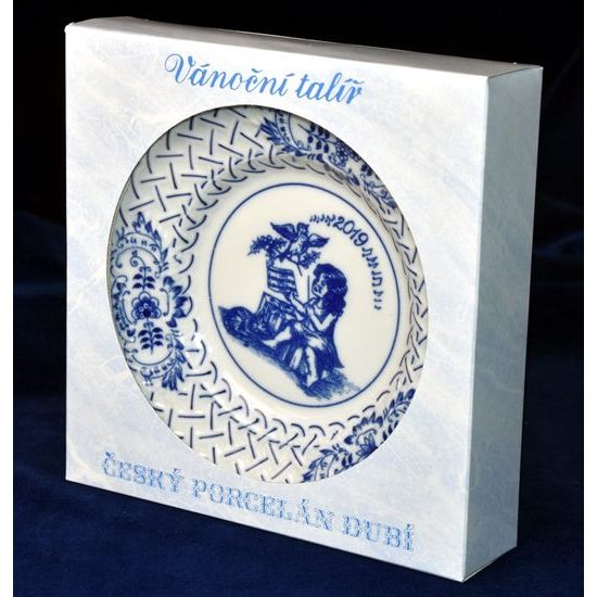 Annual plate 2019, wall, 18 cm, Original Blue Onion Pattern