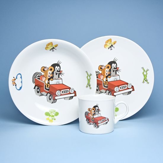 Children's set "Mole the Driver" 3 pcs., Thun 1794 Carlsbad porcelain