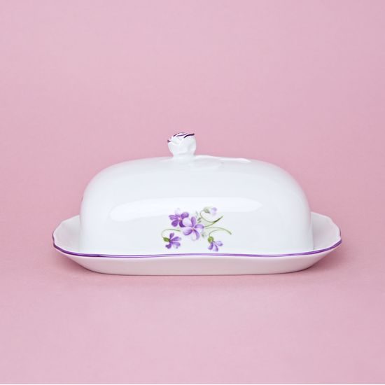 Butter dish 250 g, Violet, Cesky porcelan a.s.